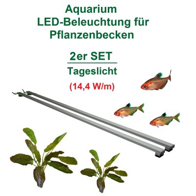 SET: 2x LED-Leuchtbalken mit Trafo, 30-200 cm (14,4W)