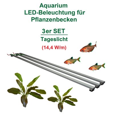 SET: 3x LED-Leuchtbalken mit Trafo, 30-200 cm (14,4W)