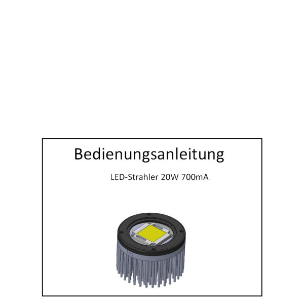 Betriebsanleitung für 20W LED Strahler Aqua Light /Pflanzen Light