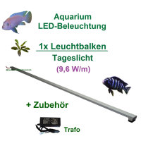 Aquarium - LED-Leuchtbalken 50 cm, 1 Leiste mit 57 LEDs mit Trafo 18W