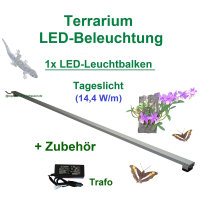 Terra Pflanzen - LED-Leuchtbalken 50 cm, 1 Leiste mit 54 LEDs mit Trafo 18W