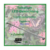 Terra Pflanzen - LED-Leuchtbalken 50 cm, 1 Leiste mit 54 LEDs mit Trafo 18W