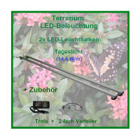 Regenwald Terra, 50cm, Set2: 2x LED- Leuchtbalken + Zubehör