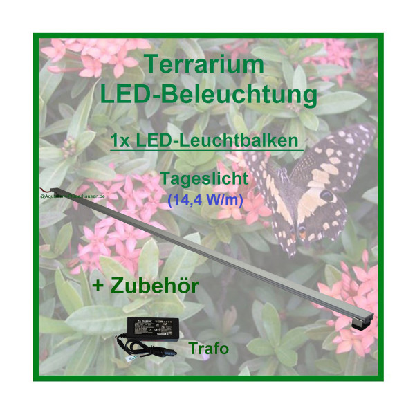 Terra Pflanzen - LED-Leuchtbalken 30 cm, 1 Leiste mit 30 LEDs mit Trafo 18W