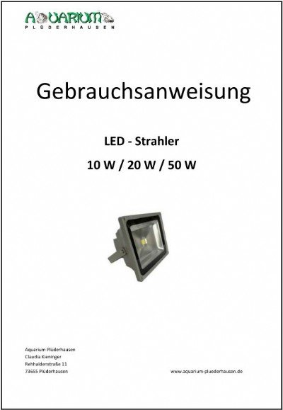 Gebrauchsanweisung LED-Strahler