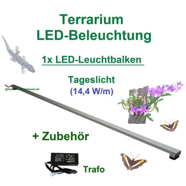 Terra Pflanzen - LED-Leuchtbalken 40 cm, 1 Leiste mit 42 LEDs mit Trafo 18W