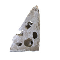 Eck-Lochgestein, ca. 26x26x38 cm, Naturstein beige