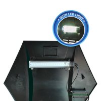 70 L Sechseck- Aquarium inkl. LED, Filter, Pumpe, schwarz