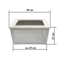Reptilien Box / Terrarium aus Kunststoff mit Front-Glasscheibe 50x35,5x27 cm