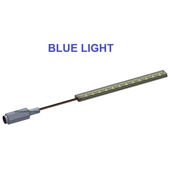 1 x 115 cm blauer LED-Streifen + Stecker, wasserfest (12W)