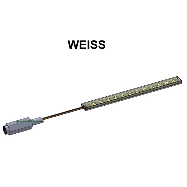 1 x 115 cm weißer LED-Streifen + Stecker, wasserfest (12W)