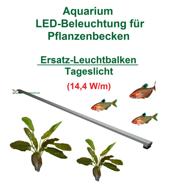 Aquarium LED 30-200cm, Ersatz- Leuchtbalken 14,4 W/m, für Gesellschafts-/Pflanzenbecken