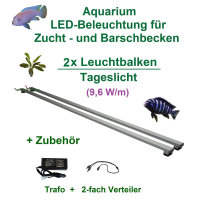 LED-Set: 2x Leuchtbalken für Zucht- und Barschbecken 9,6W