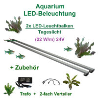 Spez - LED-Pflanzen-Leuchtbalken, 100 cm, 2 Leisten mit 240 LEDs + Trafo u. Verteiler