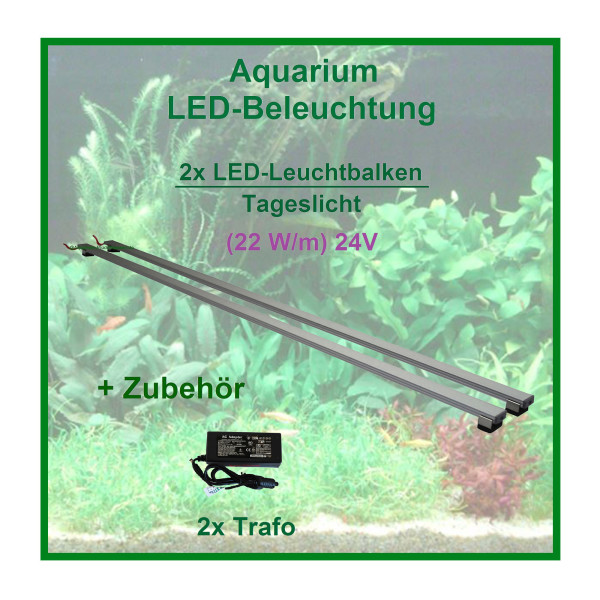 Spez - LED-Pflanzen-Leuchtbalken, 150 cm, 2 Leisten mit 368 LEDs + 2x 60W Trafo