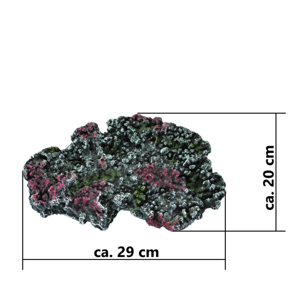 Riffgestein Platte natur/dunkel, Nachbildung 29 x 20 x 6.5 cm