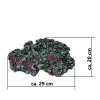 Riffgesteins-Platte, 29 x 20 x 6.5 cm, Nachbildung natur/dunkel