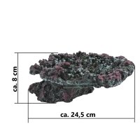Riffgesteins-Platte, 24,5 x 24 x 8 cm, Nachbildung natur/dunkel