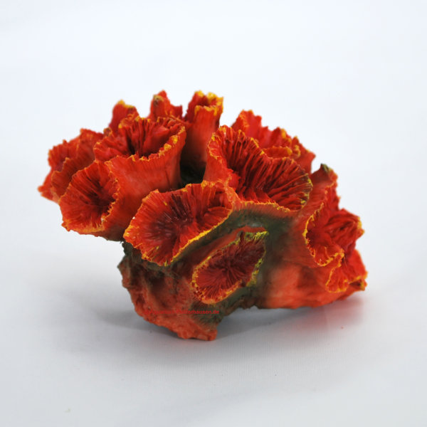 Pilz-Lederkoralle (Sarcophyton), Nachbildung rot, 8 x 5 x 5 cm