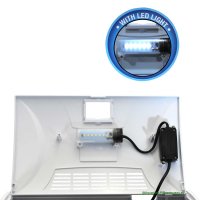 Nano-Komplett-Aquarium 20L,kratzfestes Glas,Filter/Pumpe u.LED-Beleuchtung, weiß