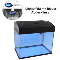 20 L Glas-Aquarium, inkl. LED, Filter, Pumpe, schwarz