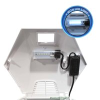 Nano-Komplett-Aquarium 20L,kratzfestes Glas,Filter/Pumpe u. LED-Beleuchtung, weiß