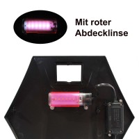 20 L Glas-Aquarium, inkl. LED, Filter, Pumpe, schwarz, Sechseck