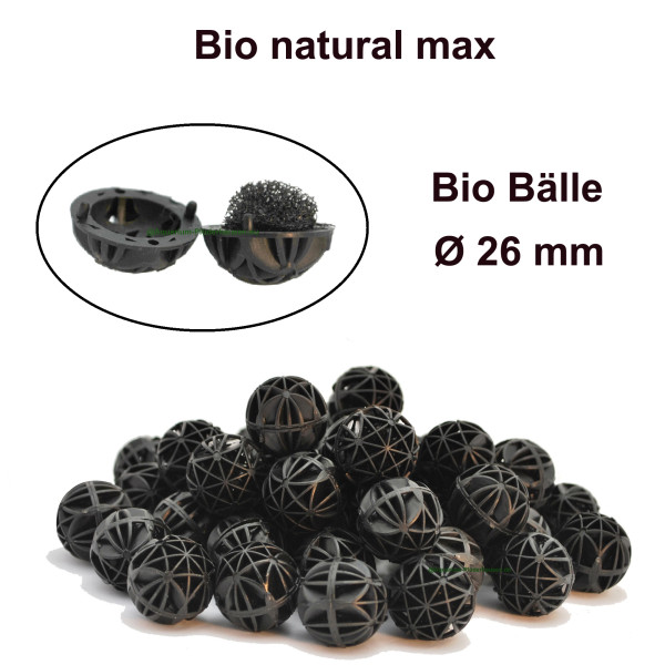 Bio natural max, Aquarium Bio Bälle XY-B26, Ø 26 mm, 99 Stk (ca. 1500 ml/225g)