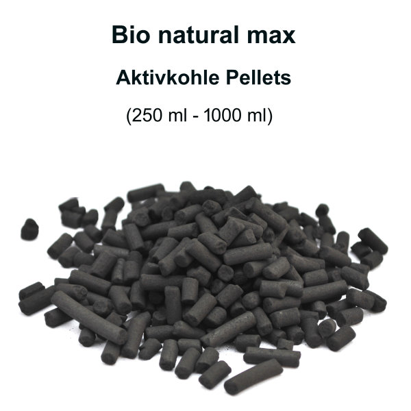 Bio natural max, Aquarium Filter Aktiv-Kohle, 175-700g (ca. 250ml-1000ml)
