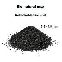 Bio natural max, Aquarium Filter Kokos-Kohle, 300g (ca. 500 ml)