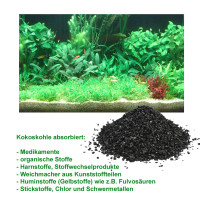 Bio natural max, Aquarium Filter Kokos-Kohle, 150g (ca. 250 ml)