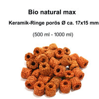 Bio natural max, Aquarium Filter Keramikringe porös Ø ca. 17x15 mm, 260-520g (ca.500ml-1000ml)