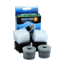 Ersatz-Vlies-, Schwamm und Filterkorb mit Aktiv-Kohle für Aqua Box 1, VE: 2