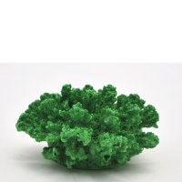 B-Ware!! Porenkoralle, 8,5 x 7,5 x 5 cm, SPS (Lime Green Rim), Nachbildung grün  