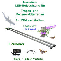 Regenwald Terra, 30-200cm, Set2: 2x LED- Leuchtbalken + Zubehör