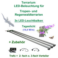 Terra Pflanzen - 3x LED-Leuchtbalken 30 cm-200 cm, mit Trafo Leuchtbalken