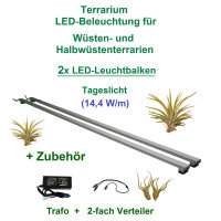 Terrarium LED Beleuchtung Wüsten Halbwüsten 2x Set...