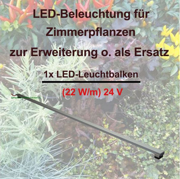 Zimmer Pflanzenlicht LED- Erweiterungs-/Ersatz-Leuchtbalken 200 cm, 1 Leiste ohne Trafo