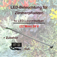 Zimmer Pflanzenlicht - LED-Leuchtbalken 200 cm, 1 Leiste mit Trafo 60W
