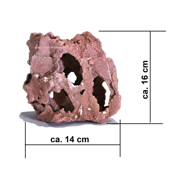 Natursteinhöhle, Größe: ca. 14x8x16 cm, Rot