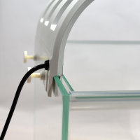 Weißglas-Aquarium Würfel 40 x 40 x 40 cm,  64 L, inkl. Filter, LED-Beleuchtung + Heizstab