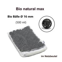 Bio natural max, Bio Bälle XY-B16, Ø 16 mm im Netzbeutel, 100 Stk (ca. 500 ml/122g)