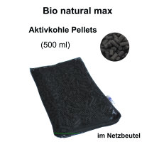 Bio natural max, Aquarium Filter Aktiv-Kohle im Netzbeutel, 350g (ca.500ml) 
