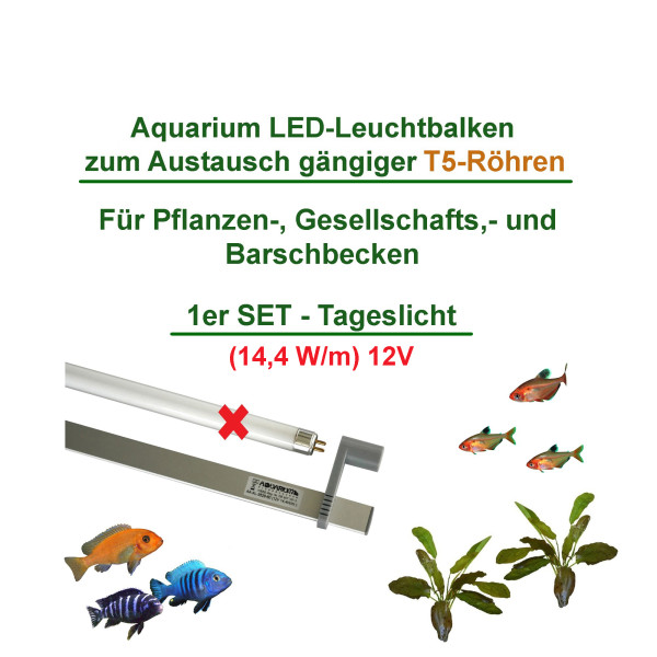 T5 LED Set 1: 438mm Gesellschaft Aquarium Beleuchtung (43,8cm) 5,7W 630lm