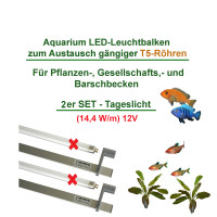 T5 LED Set 2: 549mm Gesellschaft Aquarium Beleuchtung (54,9cm) 14,7W 1613lm