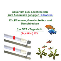 T8 LED Set 2: 675mm Gesellschaft Aquarium Beleuchtung (67,5cm) 18W 2012lm