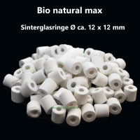 Ø12x12mm Sinterglas Ringe, 2000 ml (1320g/ ca. 840 Stk), Aquarium Hochleistungsfiltermaterial  