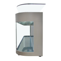 Siteboard Aquarium 200x38x55 cm, mit 1x Biofilter, abgerundete Ecken (weiss)