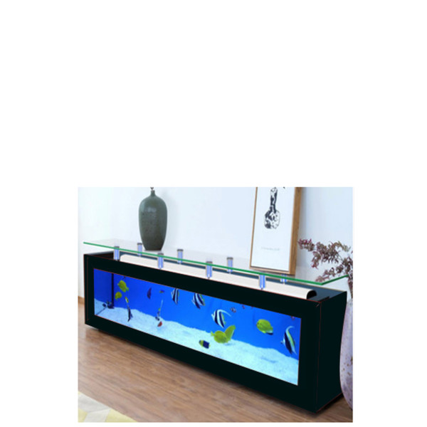 Siteboard Aquarium 200x38x55 cm, mit 2x Biofilter, rechteckig (schwarz)