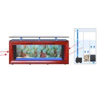 Siteboard Aquarium 200x38x55 cm, mit 2x Biofilter, rechteckig (weiss)